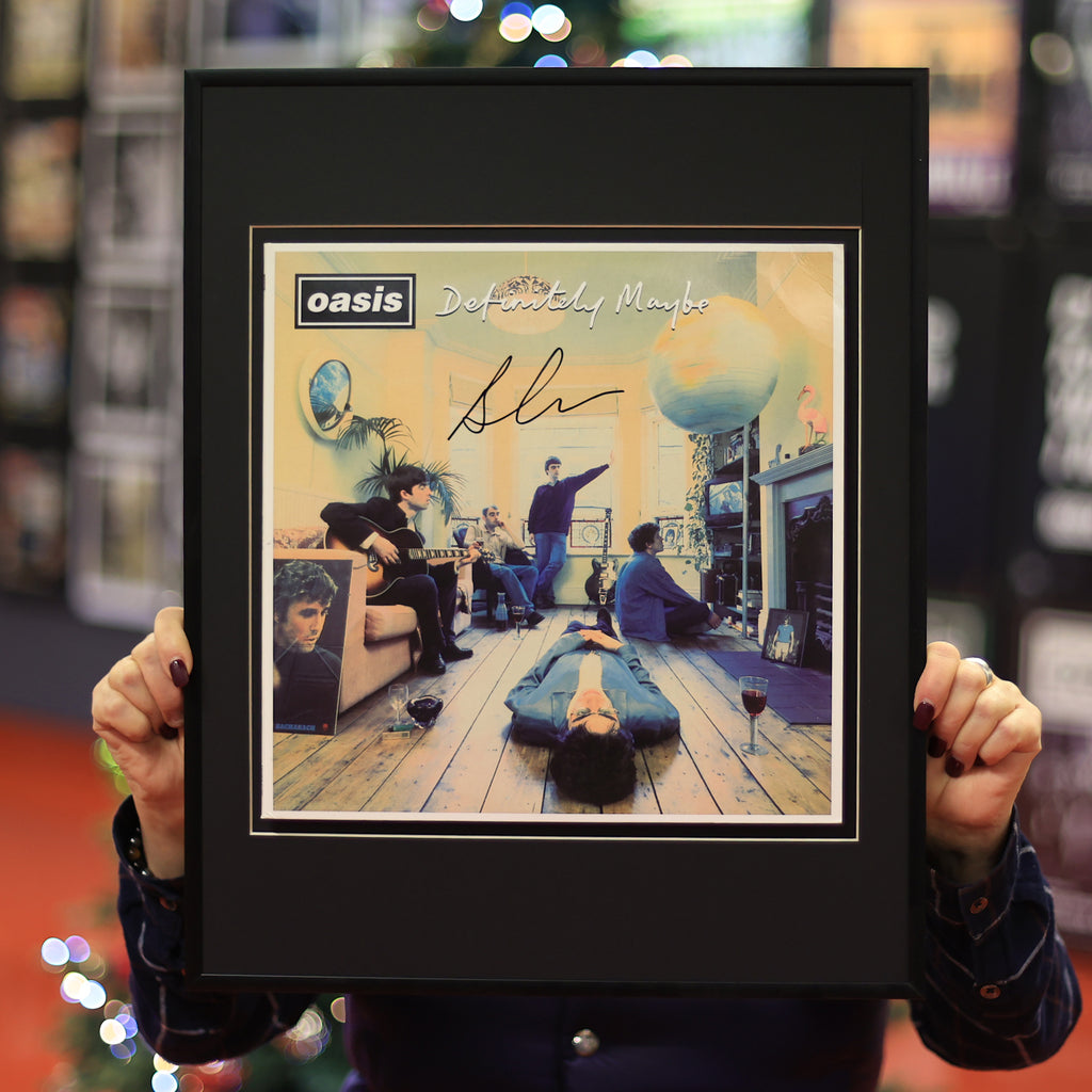 Oasis - Definitely Maybe - Framed Signed Vinyl – Microdot Boutique