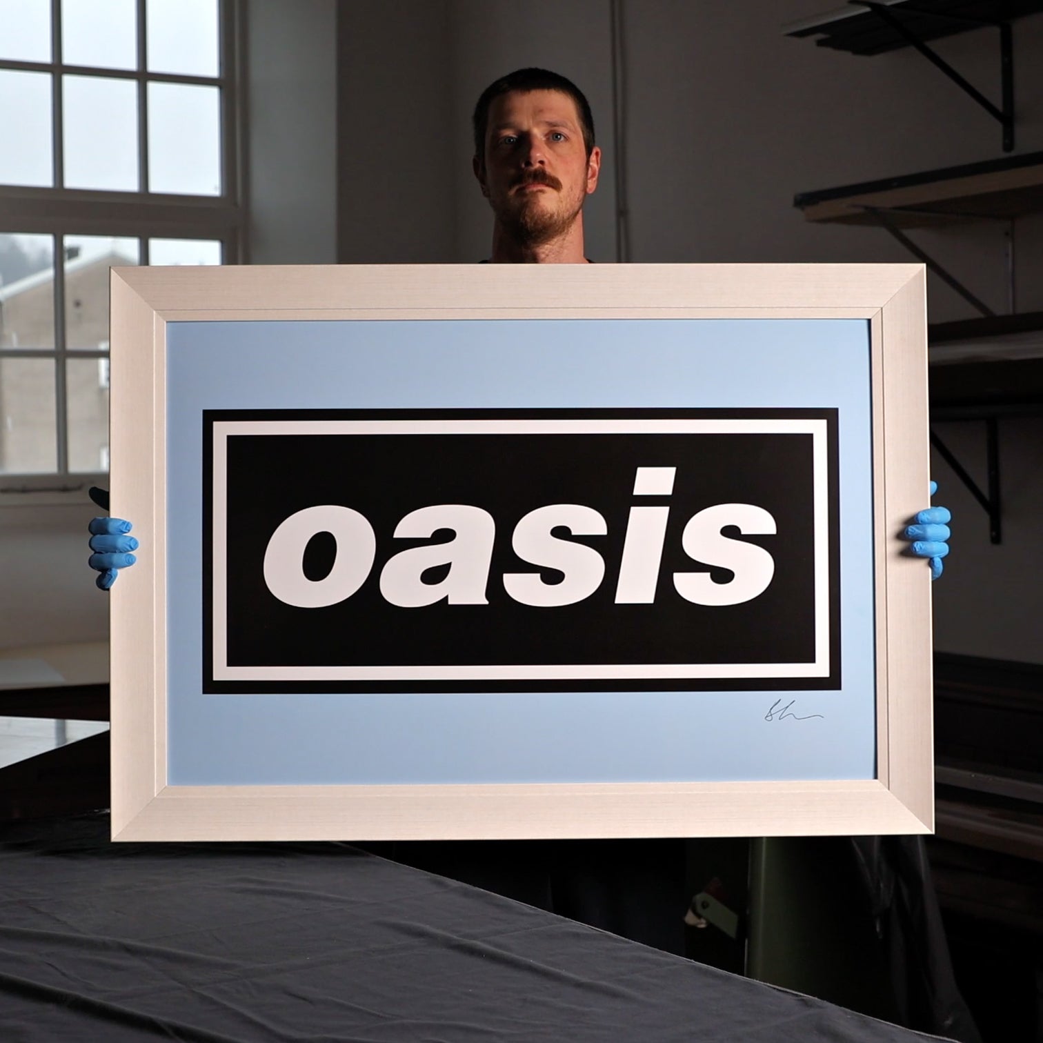 Oasis Classic Logo - Bespoke Framed - New Item