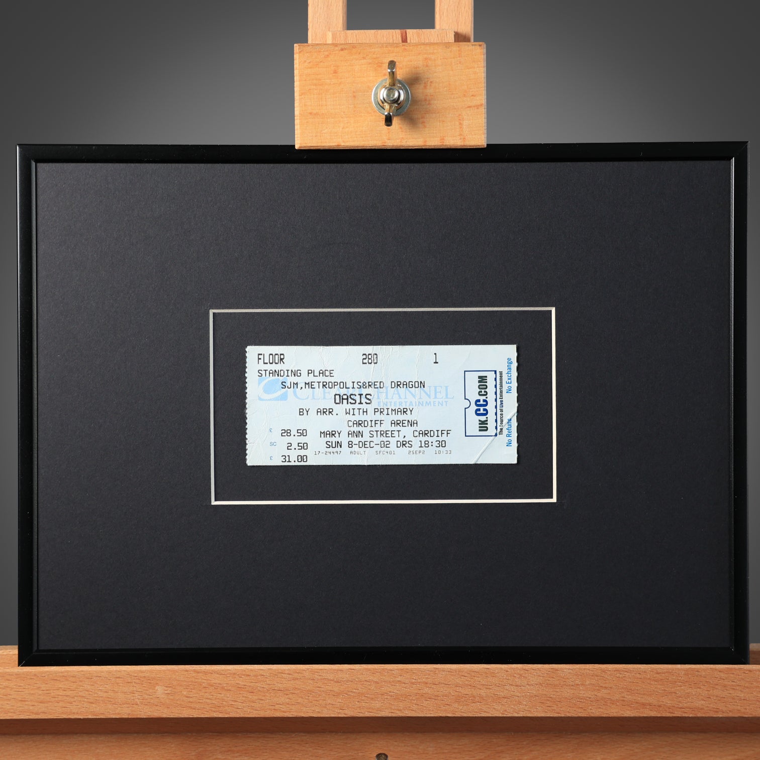 Cardiff International Arena 2002 Framed Ticket - New Item