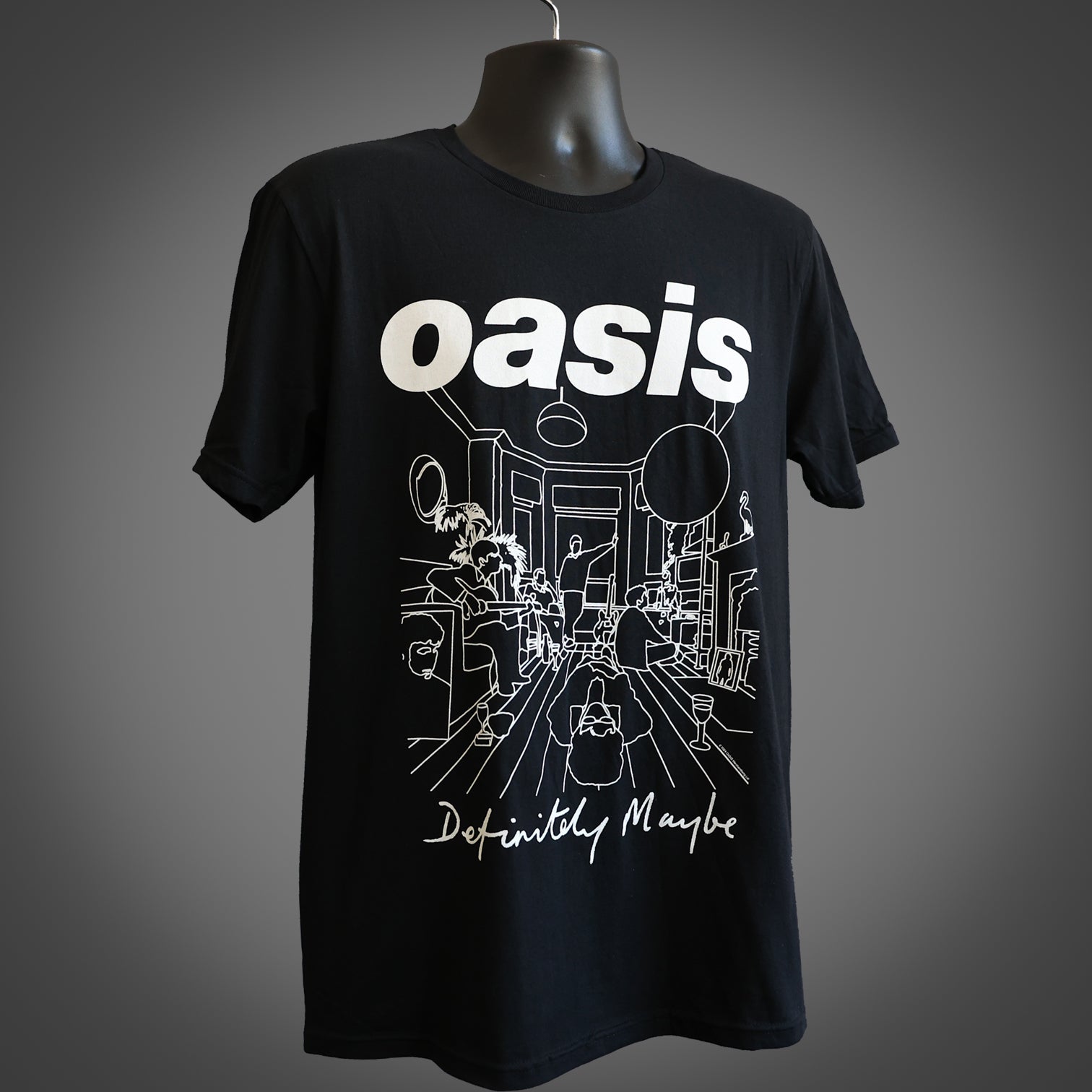 Oasis Definitely Maybe Illustration T Shirt Black - New Item