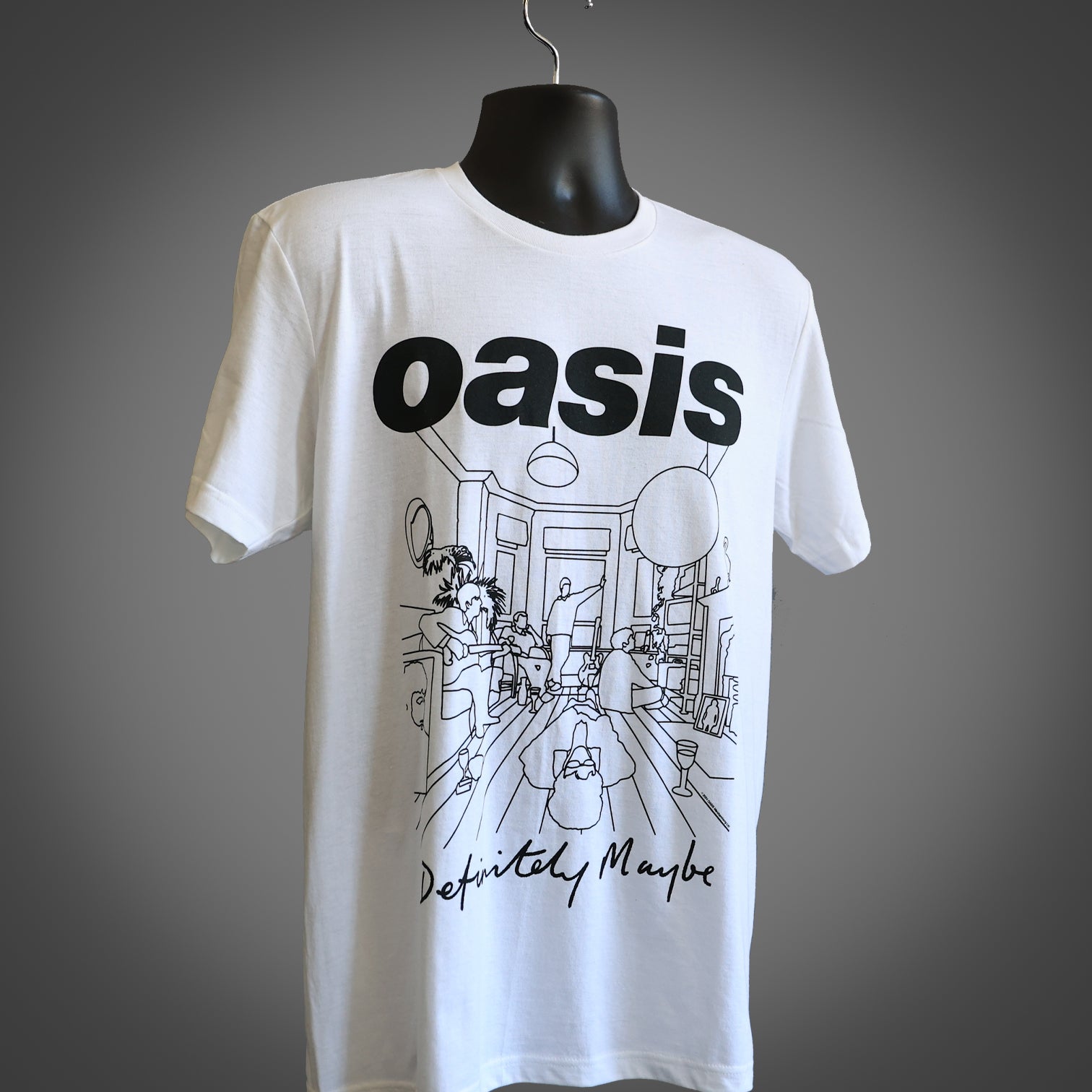 Oasis Definitely Maybe Illustration T Shirt White - New Item