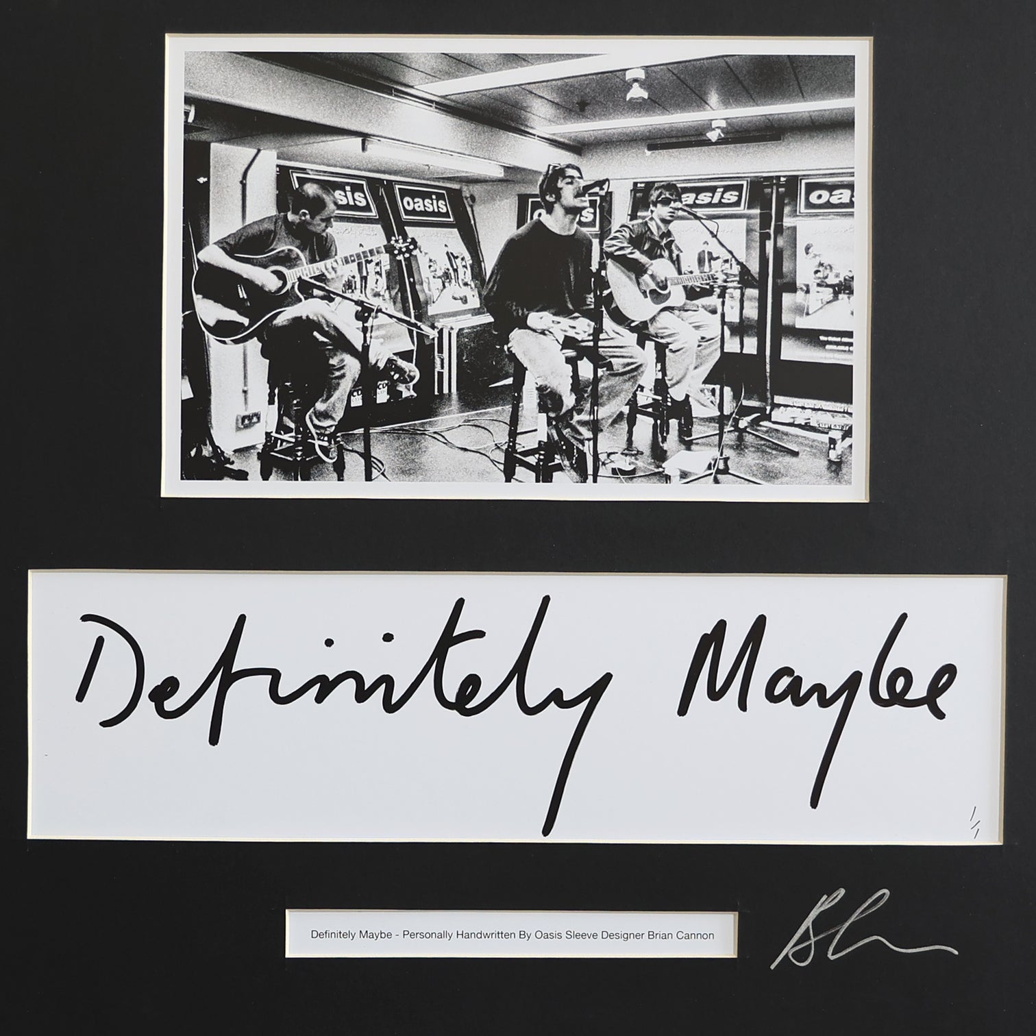 Oasis - Definitely Maybe - Handwritten & Photo - New Item