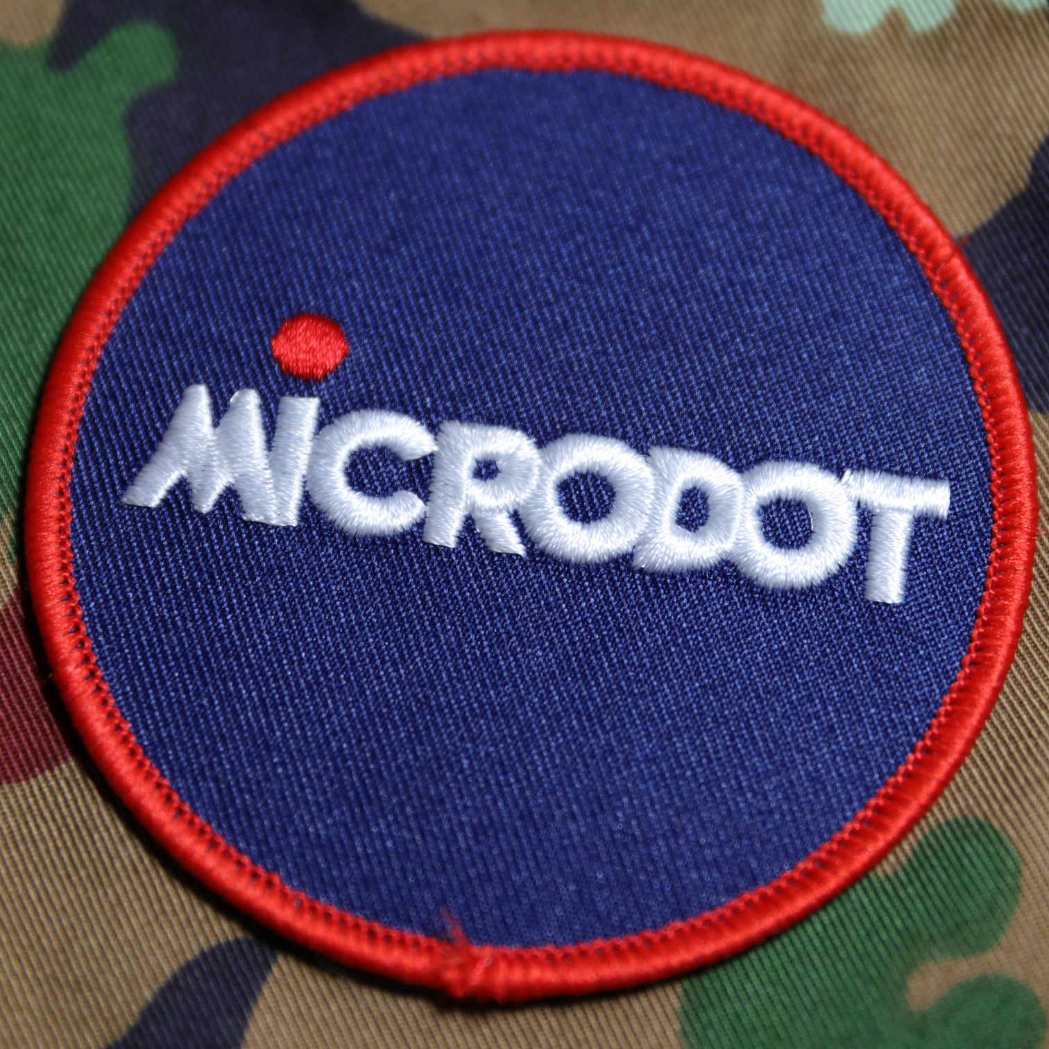 Microdot Logo Woven Patch - With Free Sticker - New Item