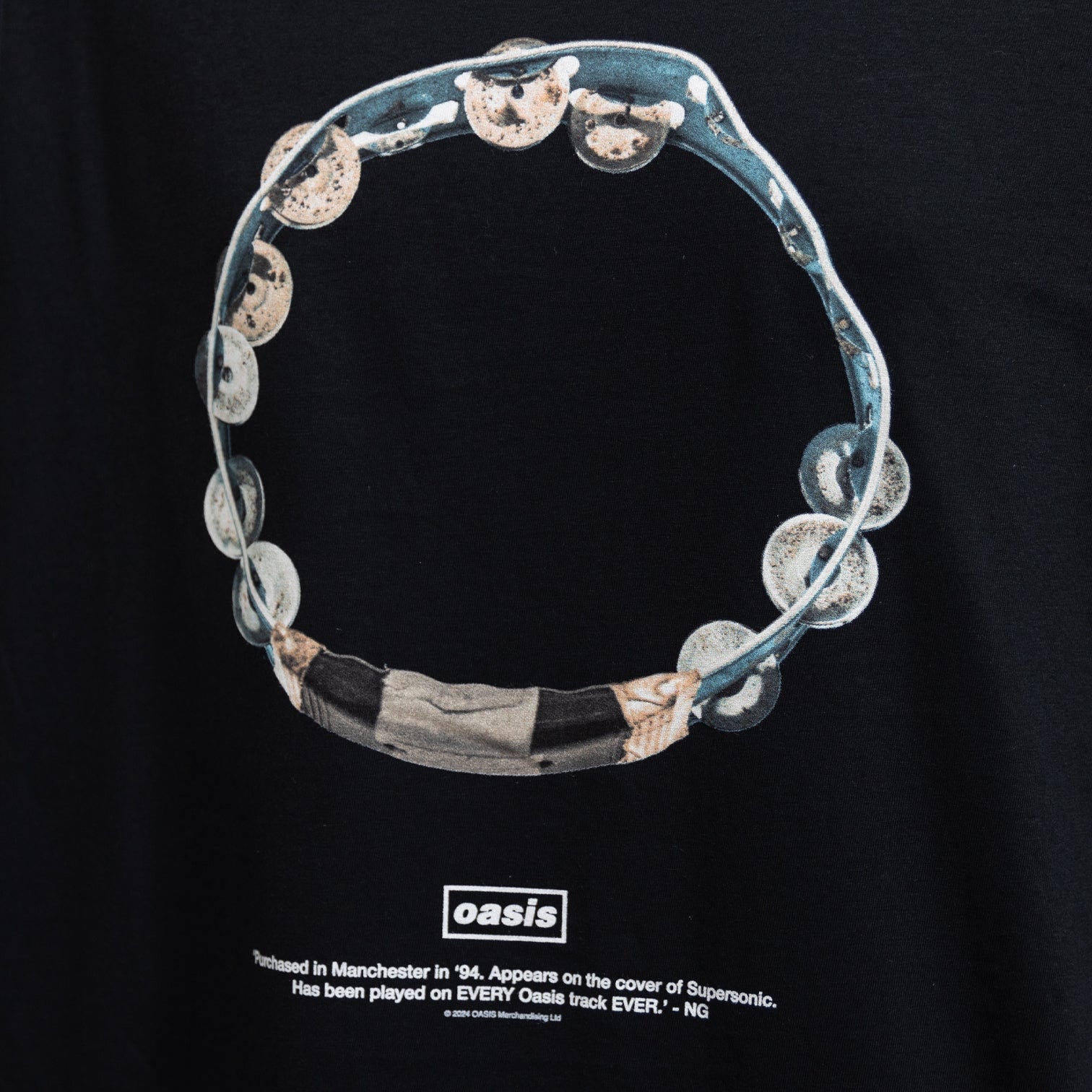 Oasis Definitely Maybe Liam's Tambourine T Shirt  - New Item