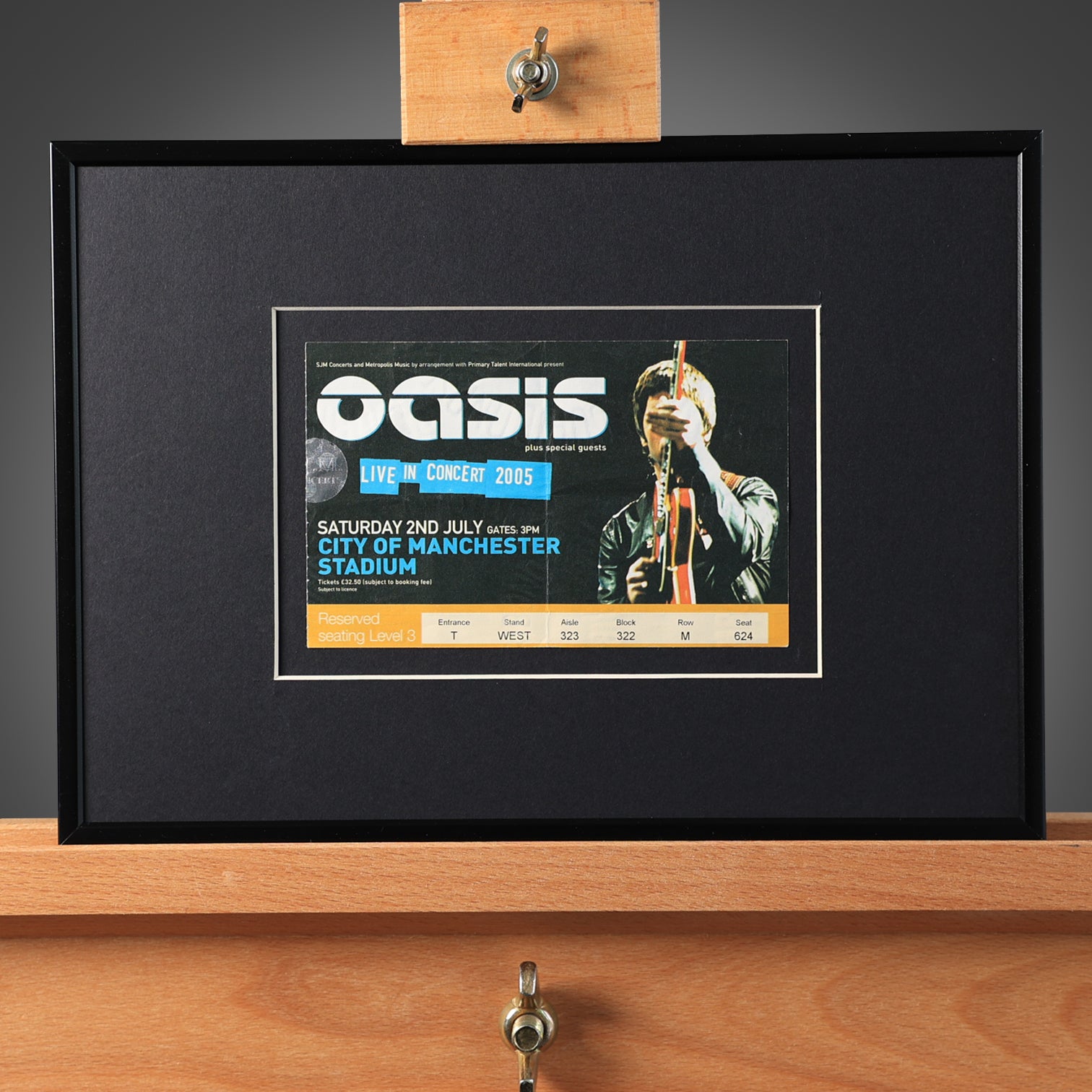 Oasis - City of Manchester Stadium 2005 Framed Ticket - New Item