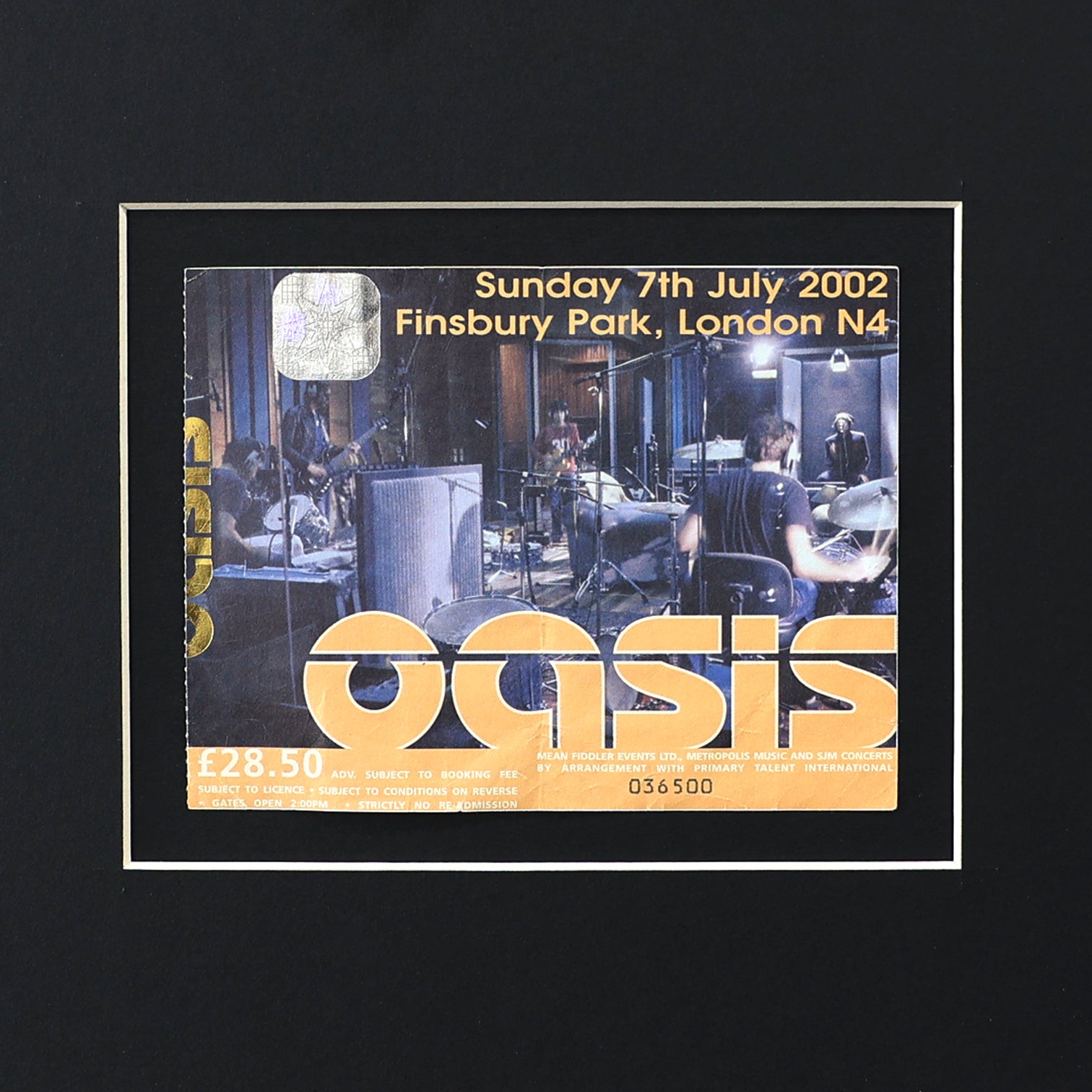 Oasis - Finsbury Park 2002 Ticket - New Item