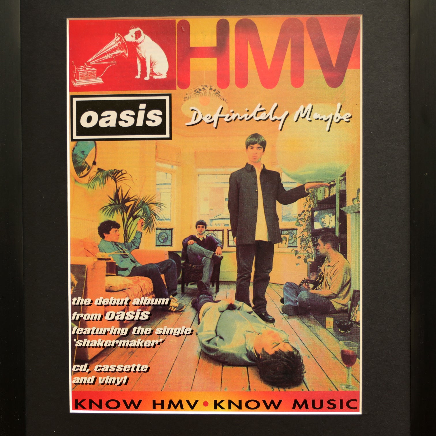 Oasis - Definitely Maybe Original 1994 HMV Press Ad - New Item