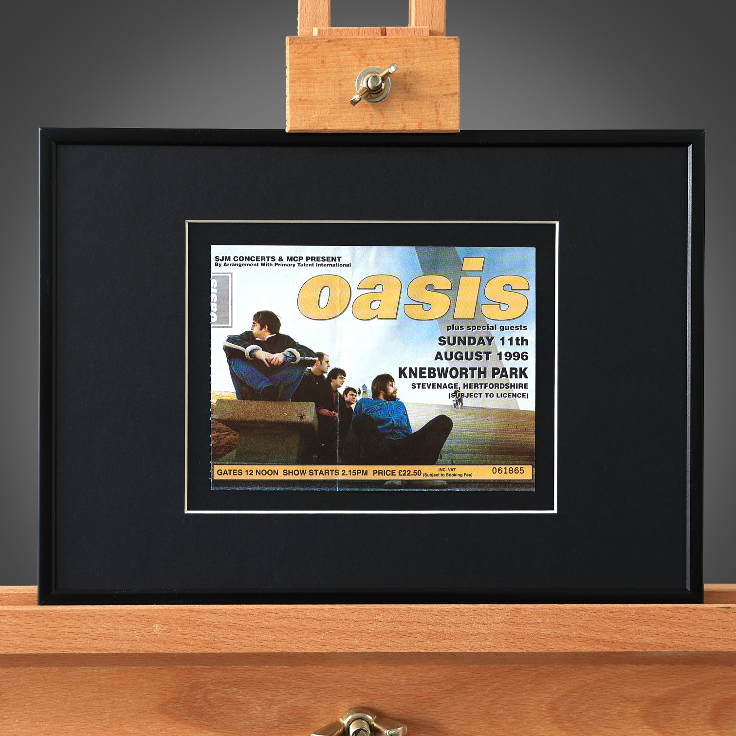 Oasis - Knebworth Sunday Ticket Framed - New Item