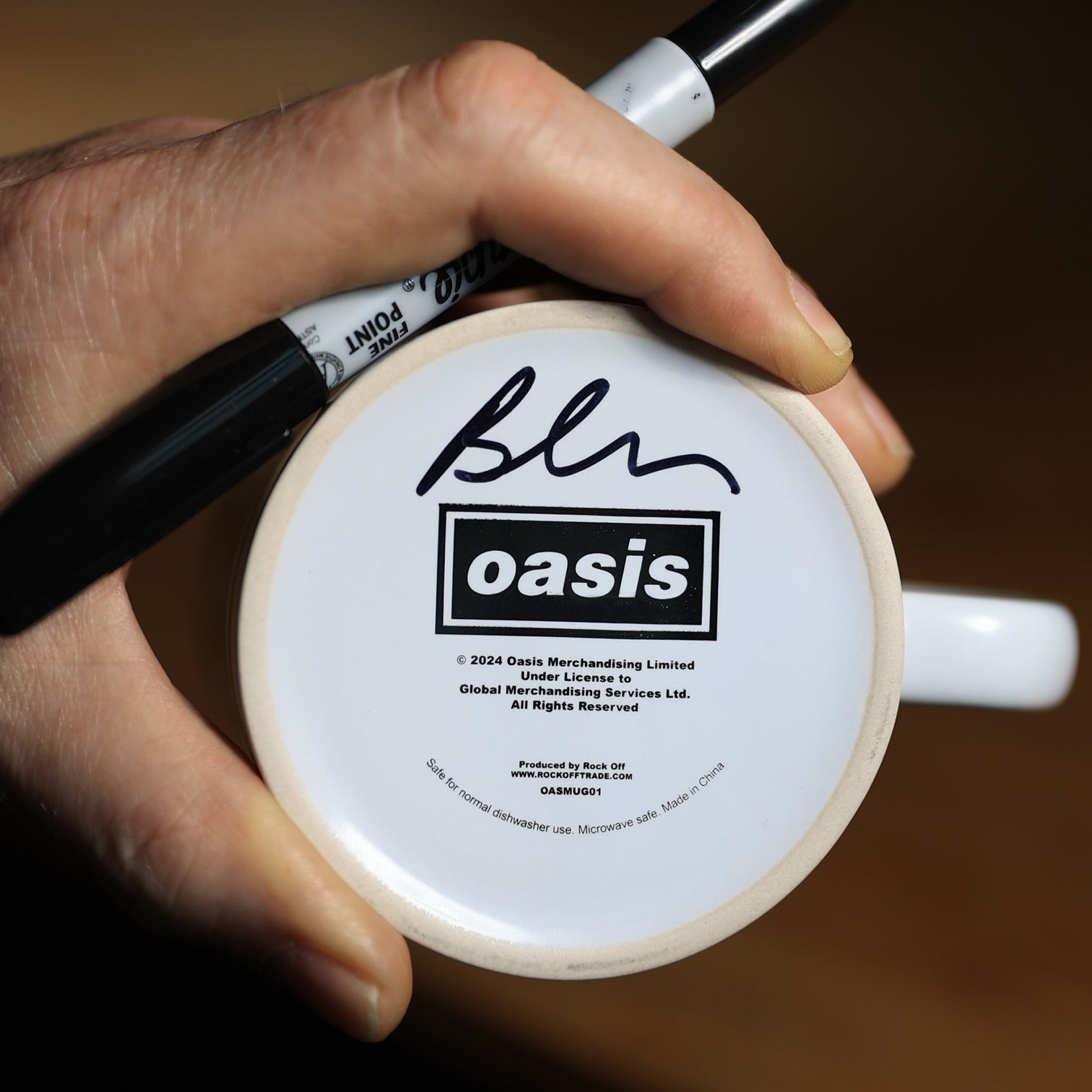 Oasis Logo Mug - Signed - New Item