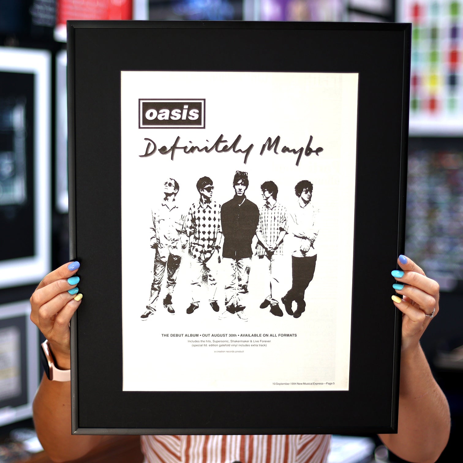 Oasis - Definitely Maybe - Original 1994 press ad.