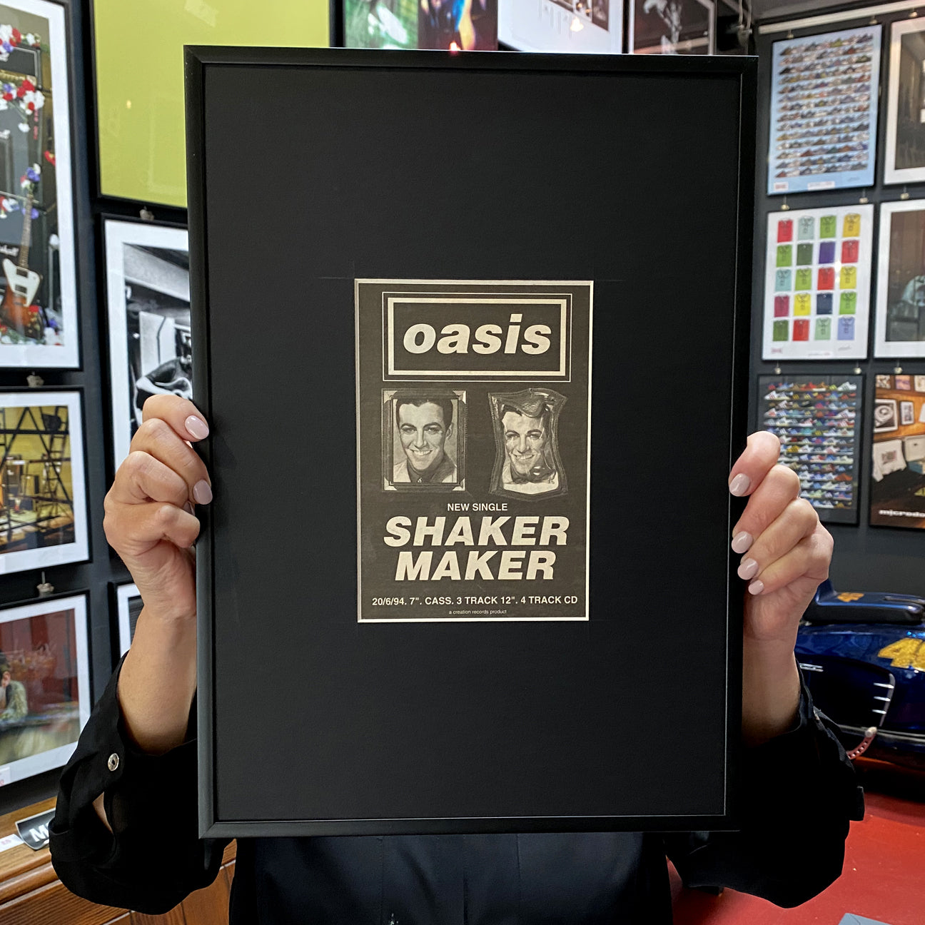 Oasis - Shakermaker. Original 1994 Framed Press AD